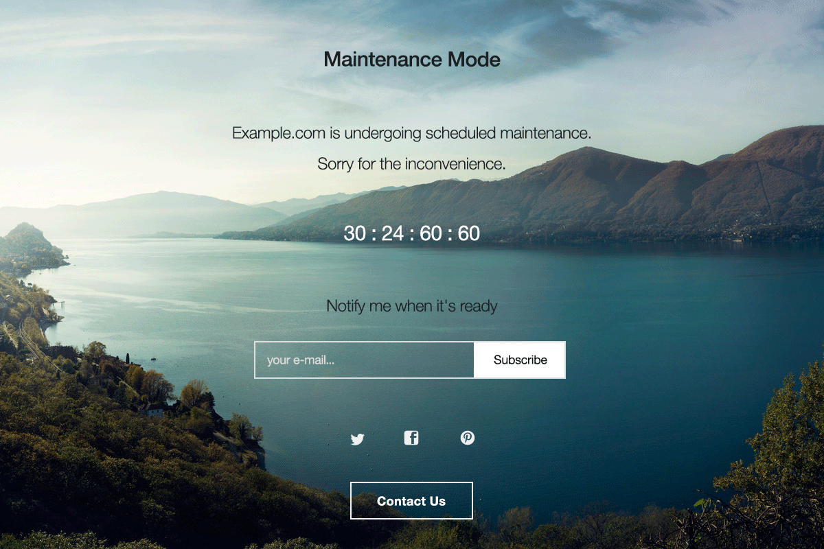 Ejemplo WP Maintenance Mode - Modo Mantenimiento en Worpress