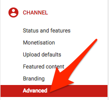 asociar web a Youtube